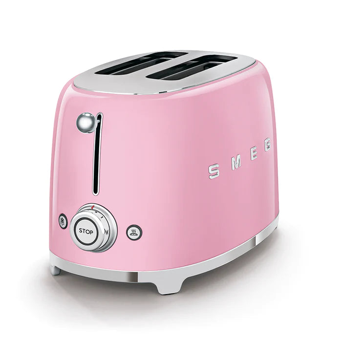 Smeg 50's Retro Style Toaster 2 Slice | PINK | TSF01PKUK