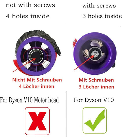 Brush Roller Brush Rod Assembly Torque Drive Roller Brush for Dyson 969331-01, 969110-01, Cyclone V10 Absolute, V10 Animal, V10 Animal Pro, V10 Motorhead, V10 Total Clean