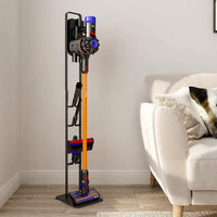 DYSON Vacuum Cleaner and Accessories Storage Rack Stand, Freestanding Metal Stick Design-No Drilling The Wall, Dark Grey PFC764