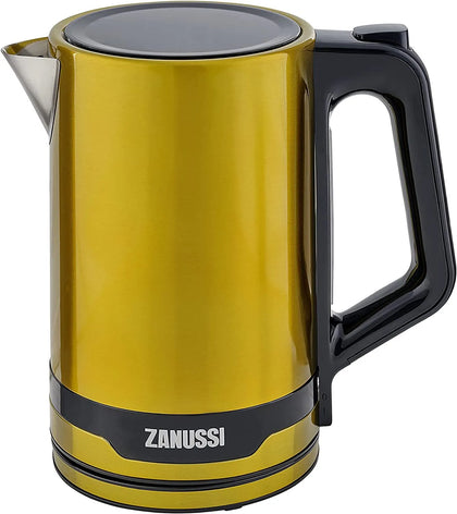 Zanussi Cordless Kettle 1.7L Yellow Gold 2.2kw - Fast Boiling | ZEK-1240 Cordless Kettle