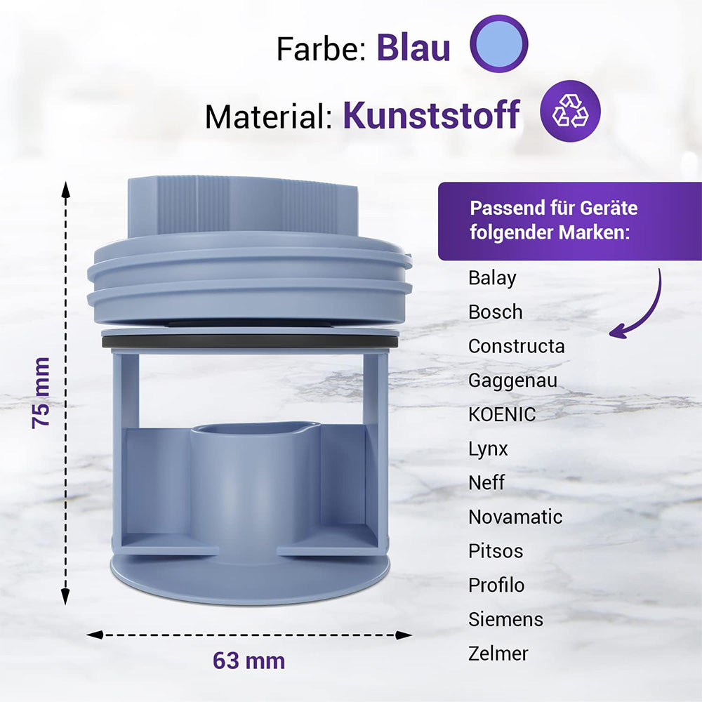 Bosch Flusenfilter Original - Ablaufpumpenfilter Für Waschmaschinen