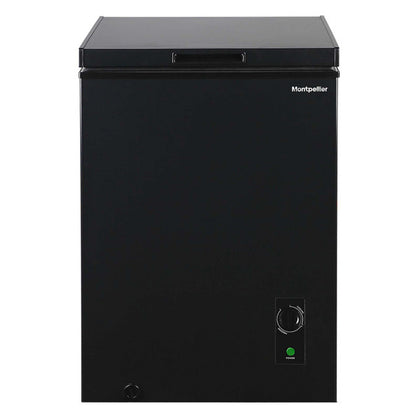 Montpellier MCF99BK-ECO Black 99L Freestanding Chest Freezer, Garage Suitable