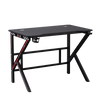 Gaming Desk Eksa LXW61BK140, 140cm | Black Gaming Table