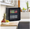 Iceking 49L Tabletop Mini Drinks Fridge | Beer Wine & Drinks Fridge with Glass Door | Eco Friendly Black | DF49K