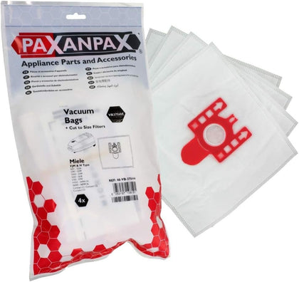 Miele FJM Type SMS Vacuum Bags 4 Pack & 2 Filters Compatible | VB375H4
