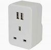 UK to Europe Travel Adaptor with Twin USB