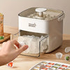 Easy Press Ice Cube Maker with Lid and Bin  48 Cube Reusable Silicone Tray for Parties & Bars