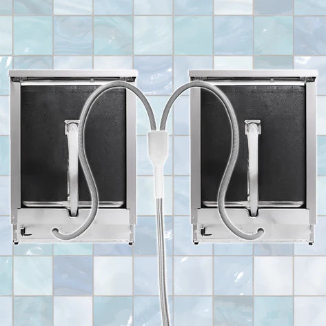2-to-1 Drain Hose Dishwasher and Washing Machine Drain Outlet Hose Connector Pipe Universal