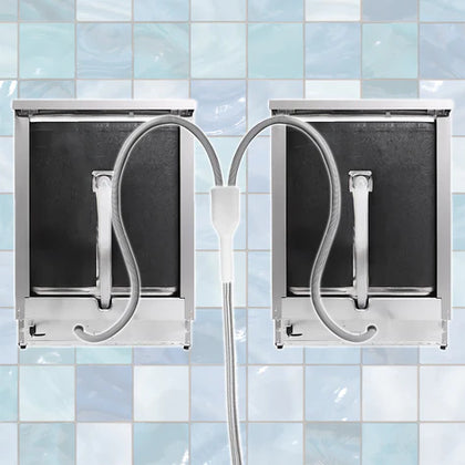 2-to-1 Drain Hose Dishwasher and Washing Machine Drain Outlet Hose Connector Pipe Universal