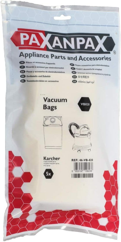 Karcher Vacuum Bags A2000-A2099, WD2000-WD2399, MV2 Series