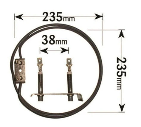 Whirlpool |HOTPOINT,CREDA,CANNON,STOVES,INDESIT Genuine Fan Oven Element 2500W C00199665 | 482000061589