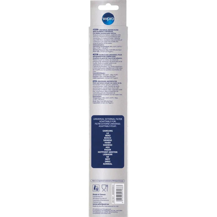 Wpro Samsung/ Whirlpool In-Line Fridge Freezer Water Filter | WPL4840000008553