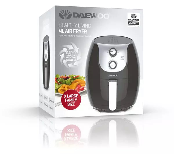 DAEWOO BLACK 4L SINGLE POT AIR FRYER SDA2636 DWYERS HOMESTORE