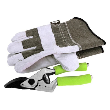 Rolson Heavy Duty Rigger Gloves & Secateur Set
