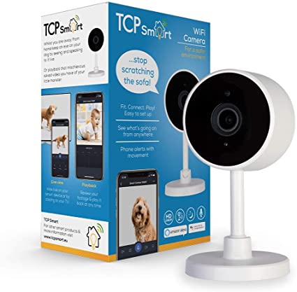 TCP Smart Motion Sensor 1080p WiFi Security Camera White