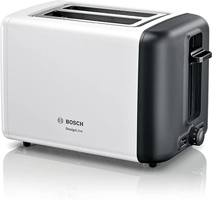 Bosch TAT6A111GB 2 Slice Toaster 1090W Variable Browning Control White/Dark Grey