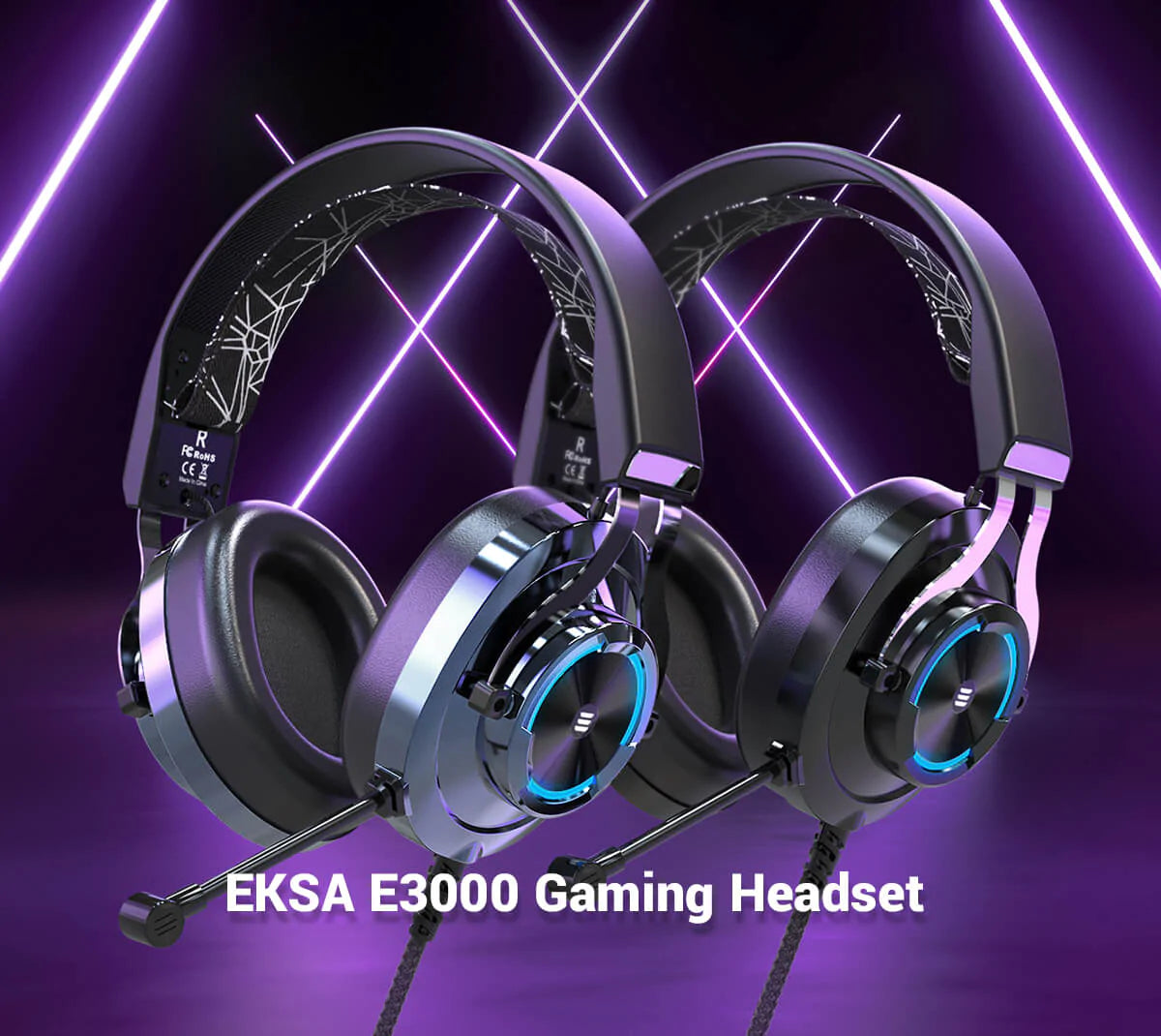 EKSA E3000 Gaming Headset with RGB light