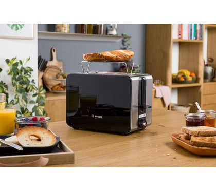 BOSCH TOASTER SKYLINE TAT8613GB Mirror BLACK * Online Only *