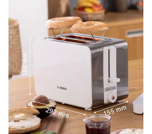 BOSCH TOASTER SKYLINE TAT8611GB Mirror WHITE – DWYERS HOMESTORE
