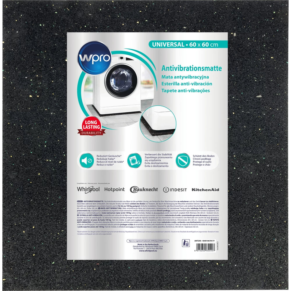 Wpro Washing Machine Anti-Vibration MAT C00508740 | ANT100 DWYERS HOMESTORE Wpro Washing Machine Anti-Vibration MAT C00508740 | ANT100 DWYERS HOMESTORE