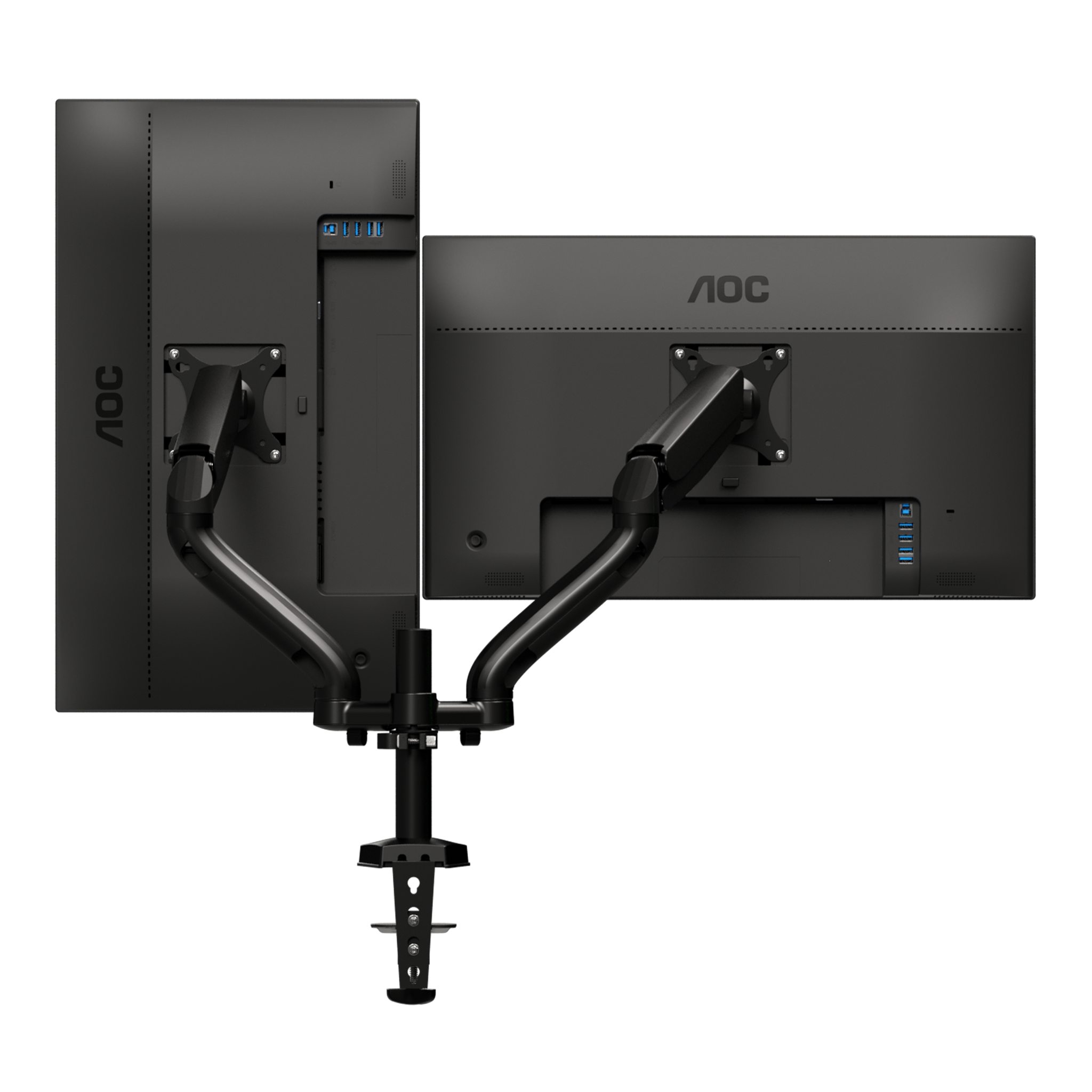 AOC AD110D0 Dual Monitor Arm SWIVEL&TILT 2 - 9 Kg Each ARM