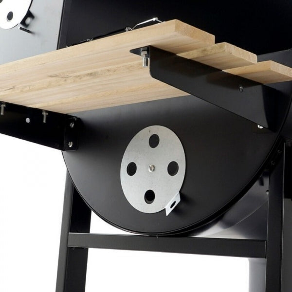 COAL BARBECUE WITH COVER AND WHEELS  HOME DECOR WOOD STEEL