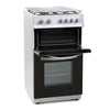 MONTPELLIER WHITE 50CM TWIN CAVITY GAS COOKER