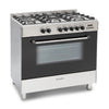MONTPELLIER STAINLESS STEEL 9CM SINGLE CAVITY DUAL FUEL RANGE COOKER