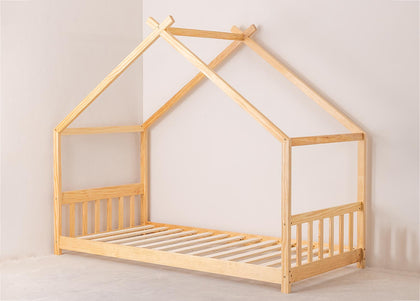 HAYLEY Kids Wooden Bed for 90 cm Mattress