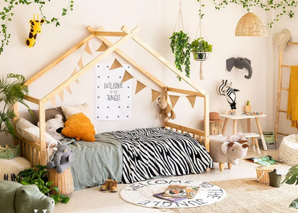 HAYLEY Kids Wooden Bed for 90 cm Mattress