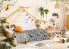 HAYLEY Kids Wooden Bed for 90 cm Mattress