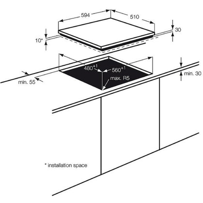 ZEE6942FXS SOLID PLATE HOB STAINLESS STEEL